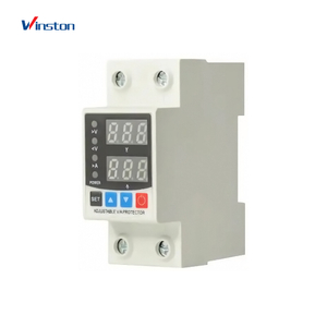63A 230V Din Rail Adjustable Display Over And Under Voltage Protector With Lcd Current