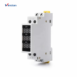 1 - 100A 3P Digital Display Din Rail Ammeter Current Meter
