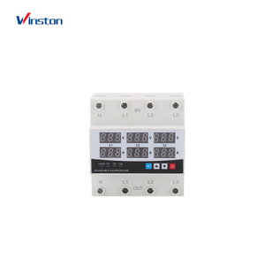 230A 3Phase Din Rail Intelligent Adjustable Over Voltage Under Voltage And Over Current Protector
