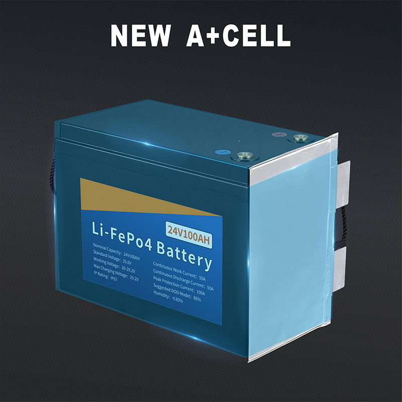 24V 100AH 2.56KWH LiFePO4 Li-Ion Storage Lithium Ion Battery