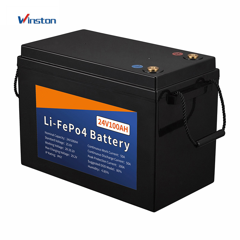 24V 100AH 2.56KWH LiFePO4 Li-Ion Storage Lithium Ion Battery