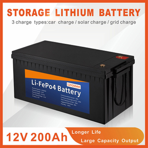 12V 200AH 2.56KWH LiFePO4 Li-Ion Storage Lithium Ion Battery