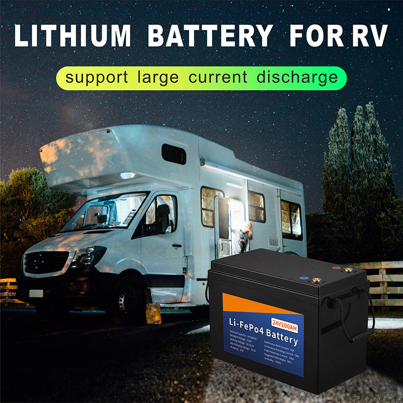 24V 100AH 2.56KWH LiFePO4 Li-Ion Storage Lithium Ion Battery
